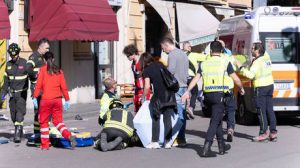 Dozen injured after car rams into people in Italy