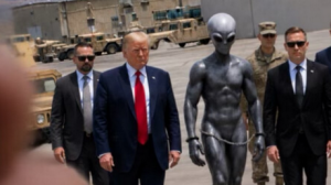 Trump posts AI slop featuring shackled alien