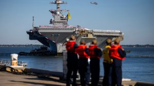 Middle East live: USS Ford returns from Iran war after longest deployment since Vietnam