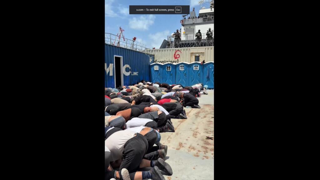 Far-right Israeli minister sparks outcry with video of bound and kneeling Gaza flotilla activists