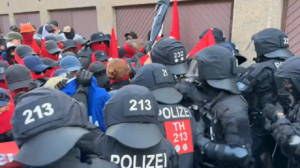 German police pepper-spray protesters amid opposition party convention (VIDEO)