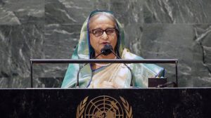 Bangladesh’s ex-PM Hasina makes first public speech after ouster